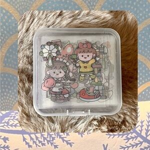 🏷️🎉🆕 kawaii transparent PET cartoon stickers in box for planning & journaling